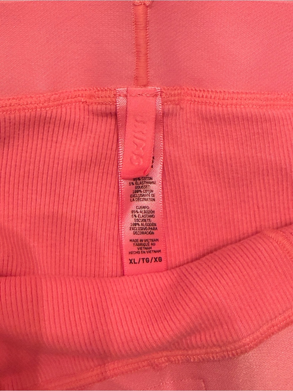 SKIMS Cotton Rib Bike Shorts - Sugar Pink - Picture 2 of 3